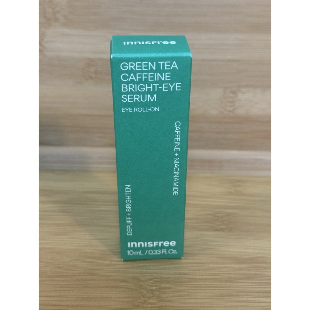 innisfree Green Tea Caffeine Bright-Eye Serum with Niacinamide, .33 oz NEW